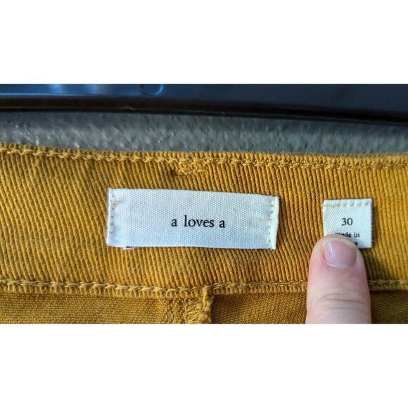 a loves a Women's Jeans Ankle Mustard Yellow Fringe Boho 30 - Picture 4 of 5